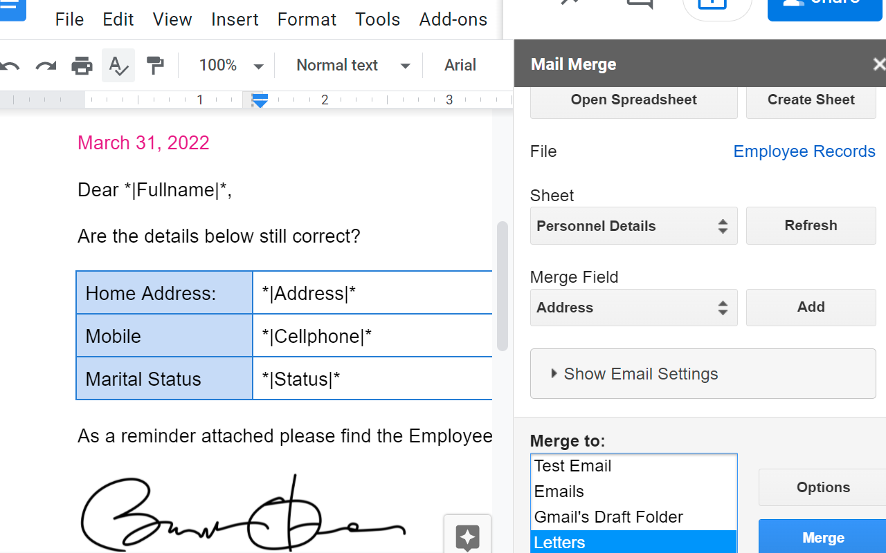 Mail Merge - Google Workspace Marketplace